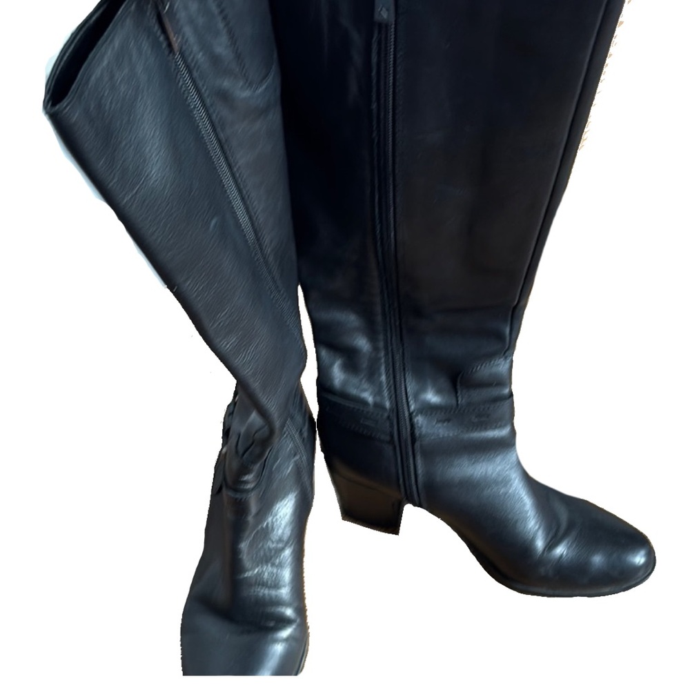 Naturalizer Black Leather Knee-High Boots size 9